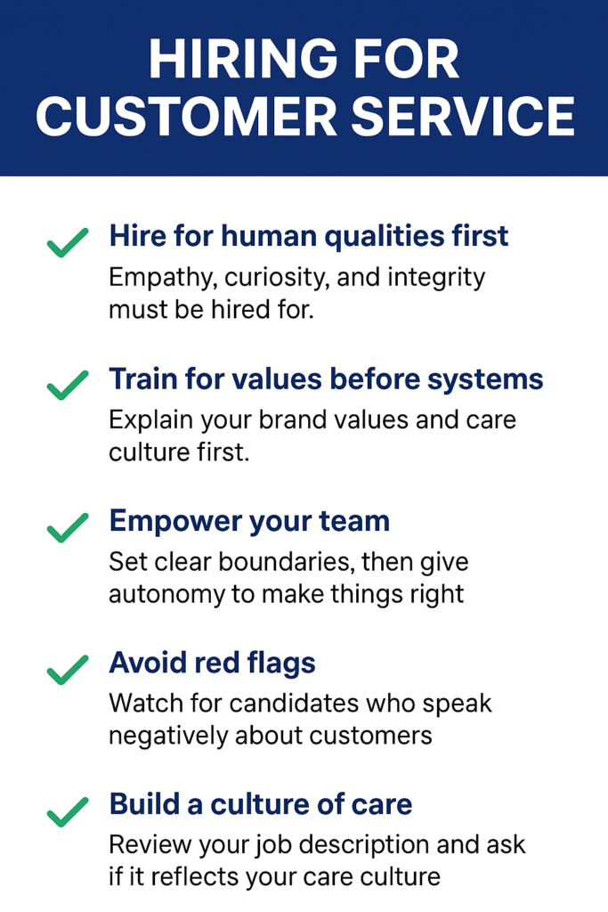 hiring for customer service team